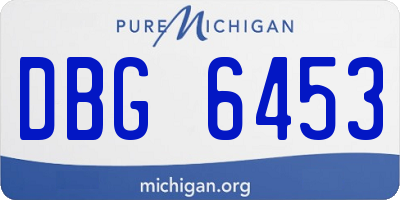 MI license plate DBG6453