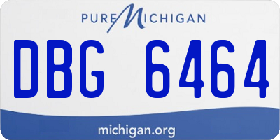 MI license plate DBG6464