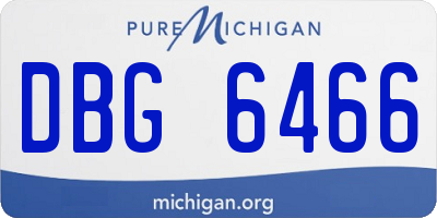 MI license plate DBG6466