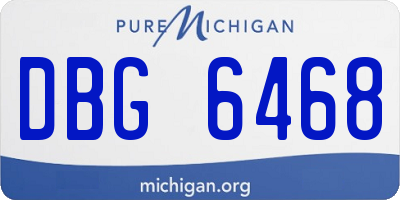 MI license plate DBG6468