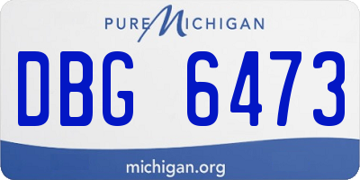 MI license plate DBG6473