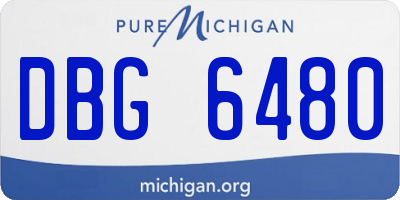 MI license plate DBG6480