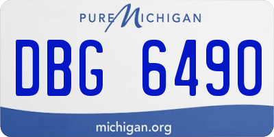 MI license plate DBG6490