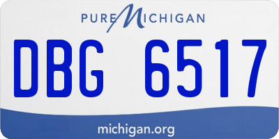 MI license plate DBG6517