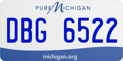 MI license plate DBG6522