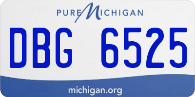MI license plate DBG6525