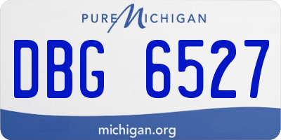 MI license plate DBG6527