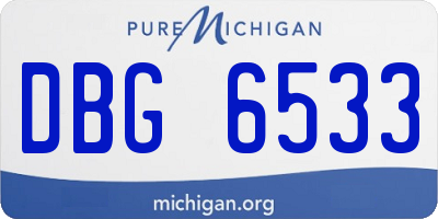 MI license plate DBG6533