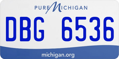 MI license plate DBG6536