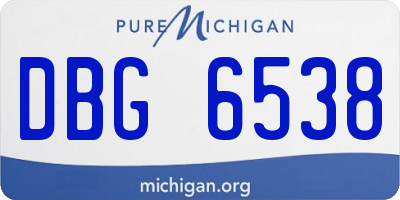 MI license plate DBG6538