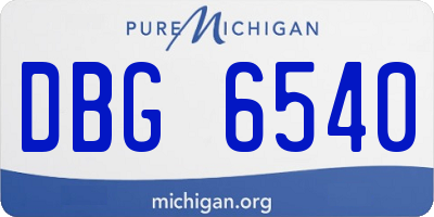 MI license plate DBG6540