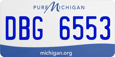 MI license plate DBG6553