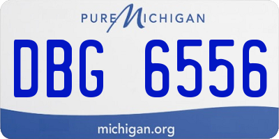 MI license plate DBG6556