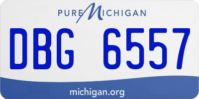 MI license plate DBG6557
