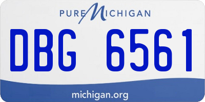 MI license plate DBG6561