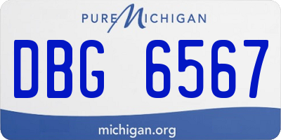 MI license plate DBG6567