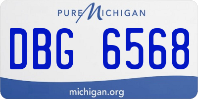 MI license plate DBG6568