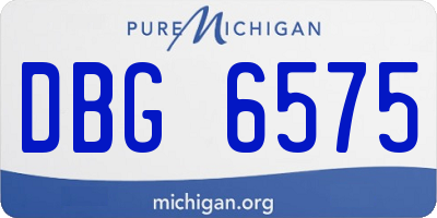 MI license plate DBG6575