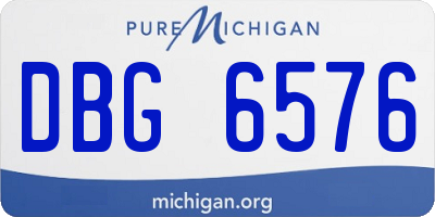 MI license plate DBG6576