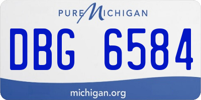 MI license plate DBG6584