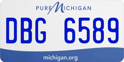 MI license plate DBG6589