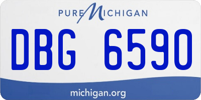 MI license plate DBG6590