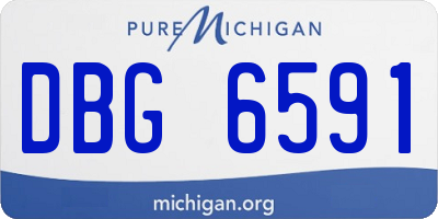 MI license plate DBG6591