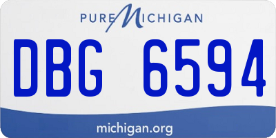 MI license plate DBG6594