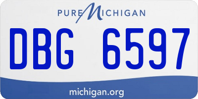 MI license plate DBG6597