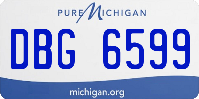 MI license plate DBG6599