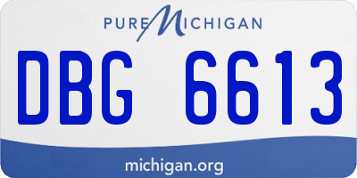 MI license plate DBG6613