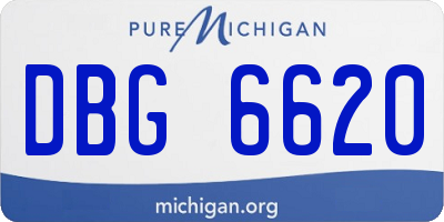 MI license plate DBG6620