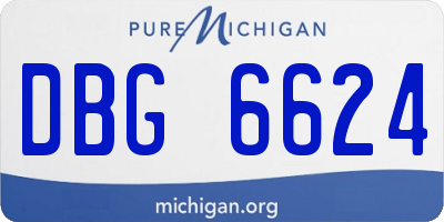 MI license plate DBG6624