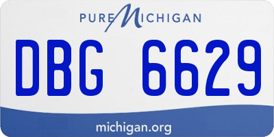 MI license plate DBG6629
