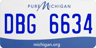 MI license plate DBG6634