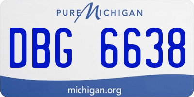 MI license plate DBG6638