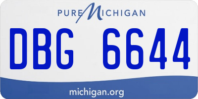 MI license plate DBG6644