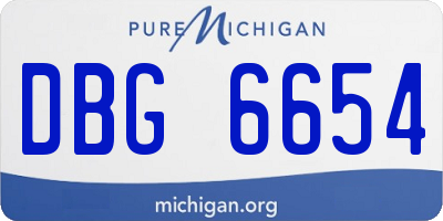 MI license plate DBG6654