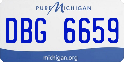 MI license plate DBG6659