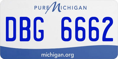 MI license plate DBG6662