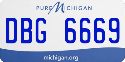 MI license plate DBG6669