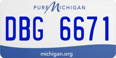 MI license plate DBG6671