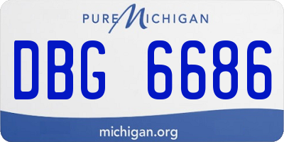 MI license plate DBG6686