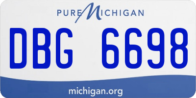 MI license plate DBG6698