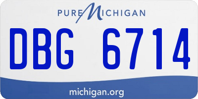 MI license plate DBG6714