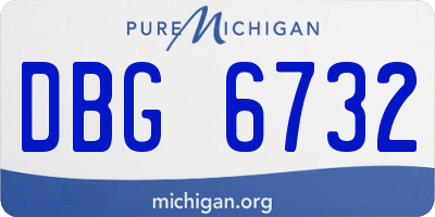 MI license plate DBG6732