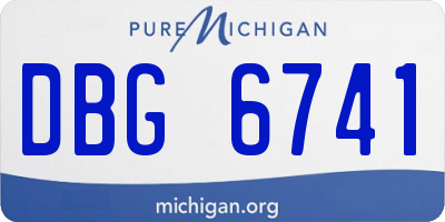 MI license plate DBG6741