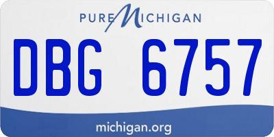 MI license plate DBG6757