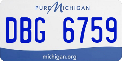 MI license plate DBG6759