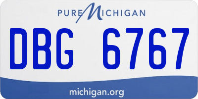 MI license plate DBG6767
